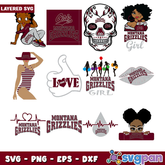 Montana Grizzlies SVG Bundle for Fans and Crafters