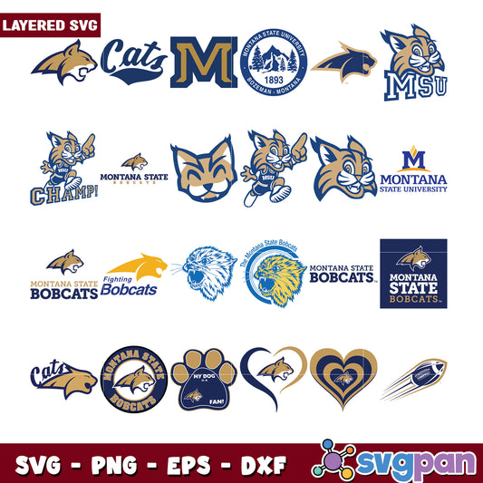 Montana State Bobcats SVG Bundle for Crafters