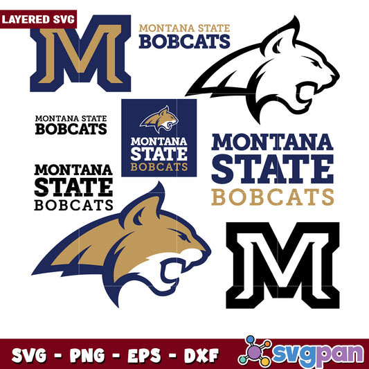 Montana State Bobcats SVG Bundle for Crafts and Design