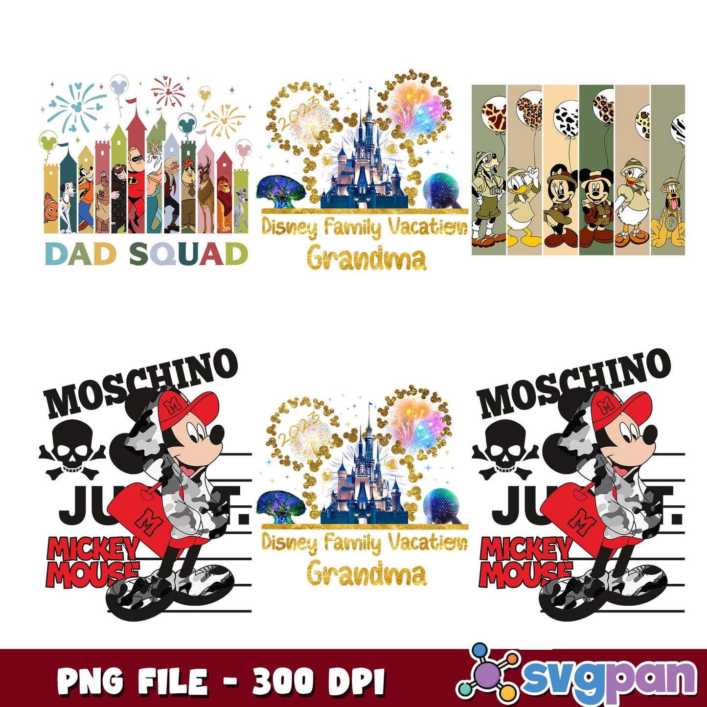 Moschino mickey mouse png bundle