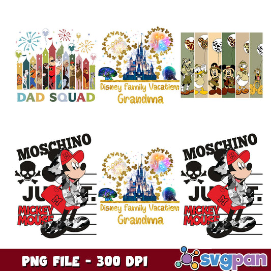 Moschino mickey mouse png bundle