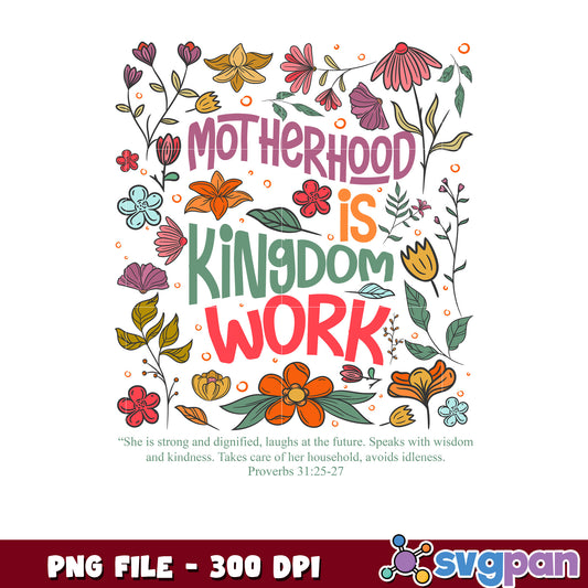 Motherhood Kingdom Work PNG 300 DPI