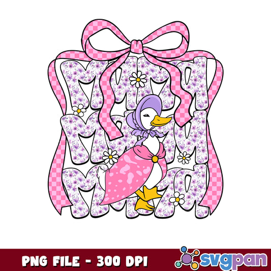 Mothers Day Duck PNG 300 DPI Floral Design