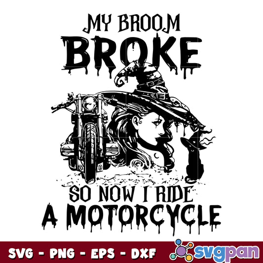 Motorcycle Witch svg