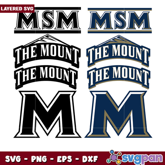 Mount St Mary's MSM SVG Bundle