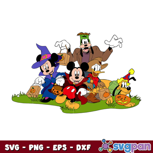 Mickey and Friends Halloween svg