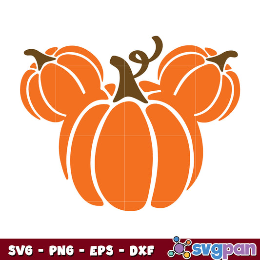 Mouse Head Pumpkins Halloween svg