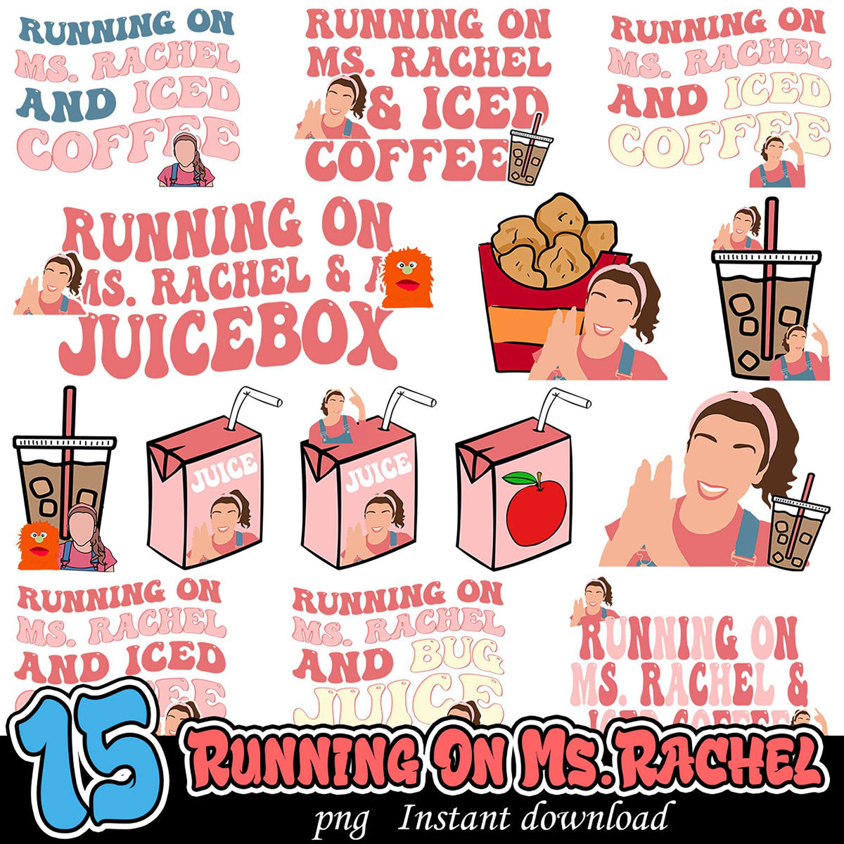 Ms Rachel PNG Bundle Instant Download – svgpan