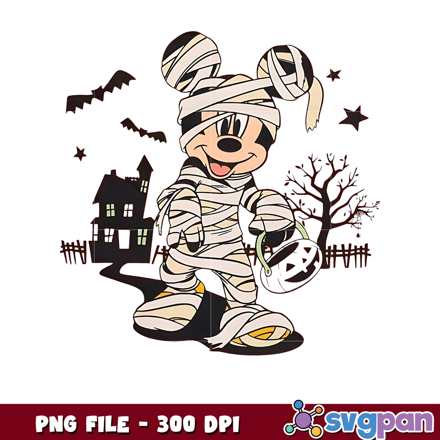 Mummy mickey png, spirit halloween png, halloween season png