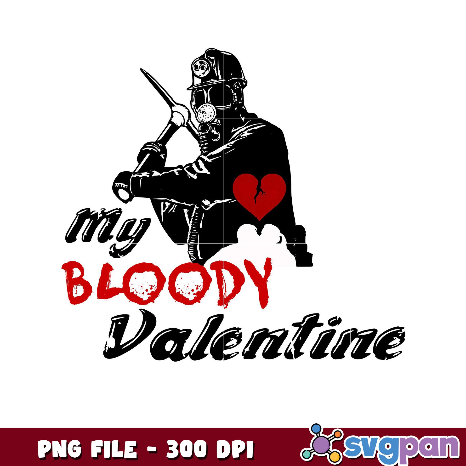 My Bloody Valentine graphic for spooky season, great for gifts