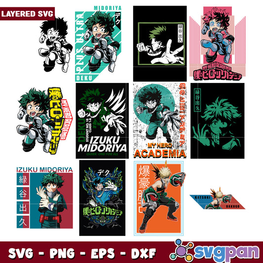 My Hero Academia Bundle SVG Designs for Creatives