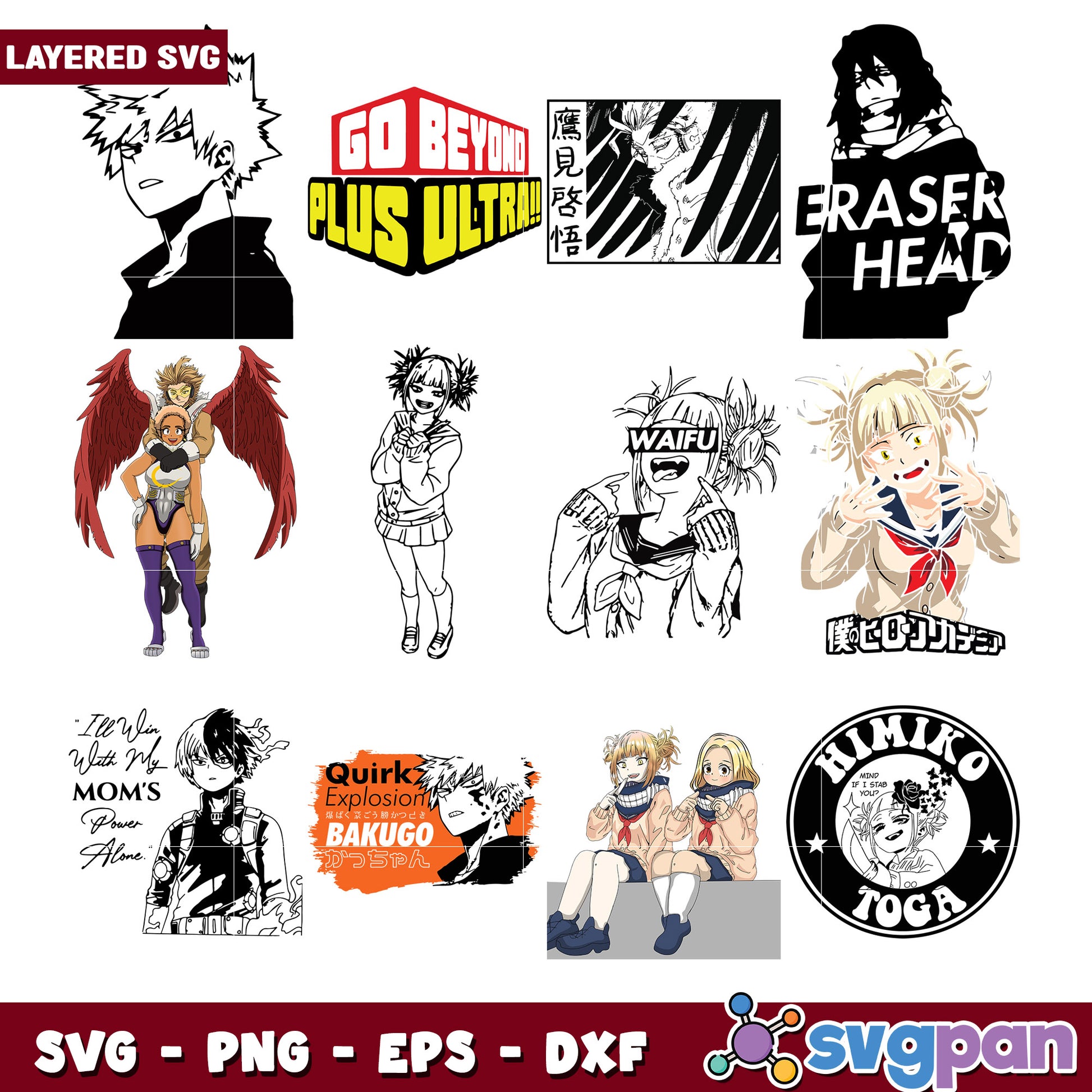 My Hero Academia SVG Bundle Unique Designs Pack
