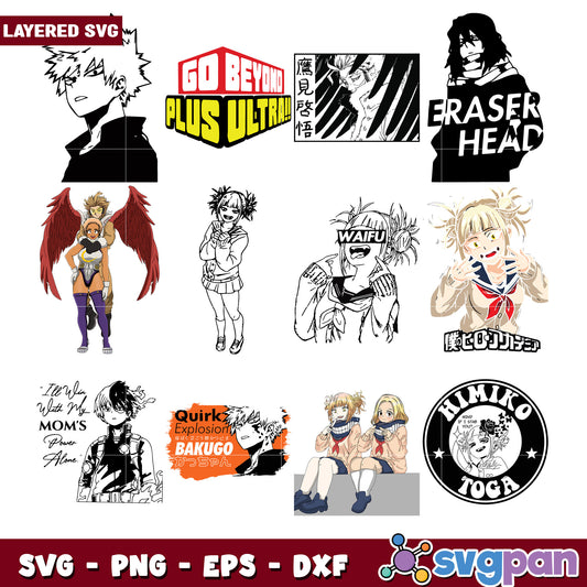 My Hero Academia SVG Bundle Unique Designs Pack