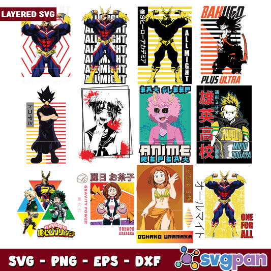 My Hero Academia SVG Bundle for Fans and Crafters