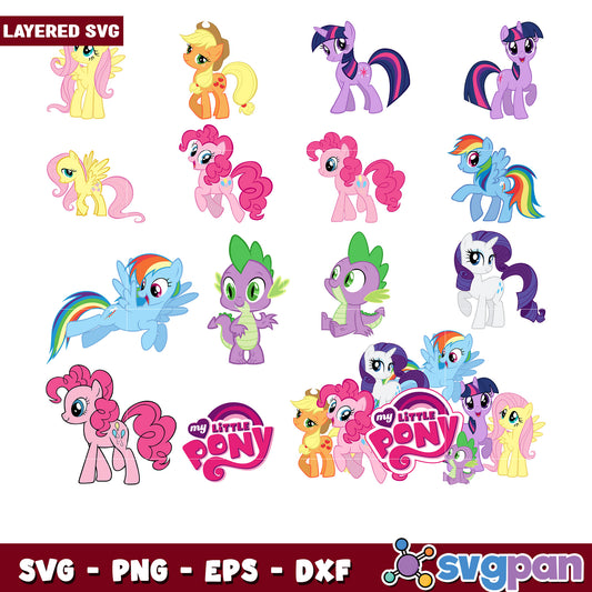 My Little Pony SVG Bundle Layered Designs