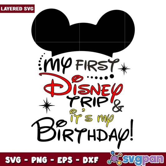 My First Disney Trip boy svg, Disney characters svg, Digital Download