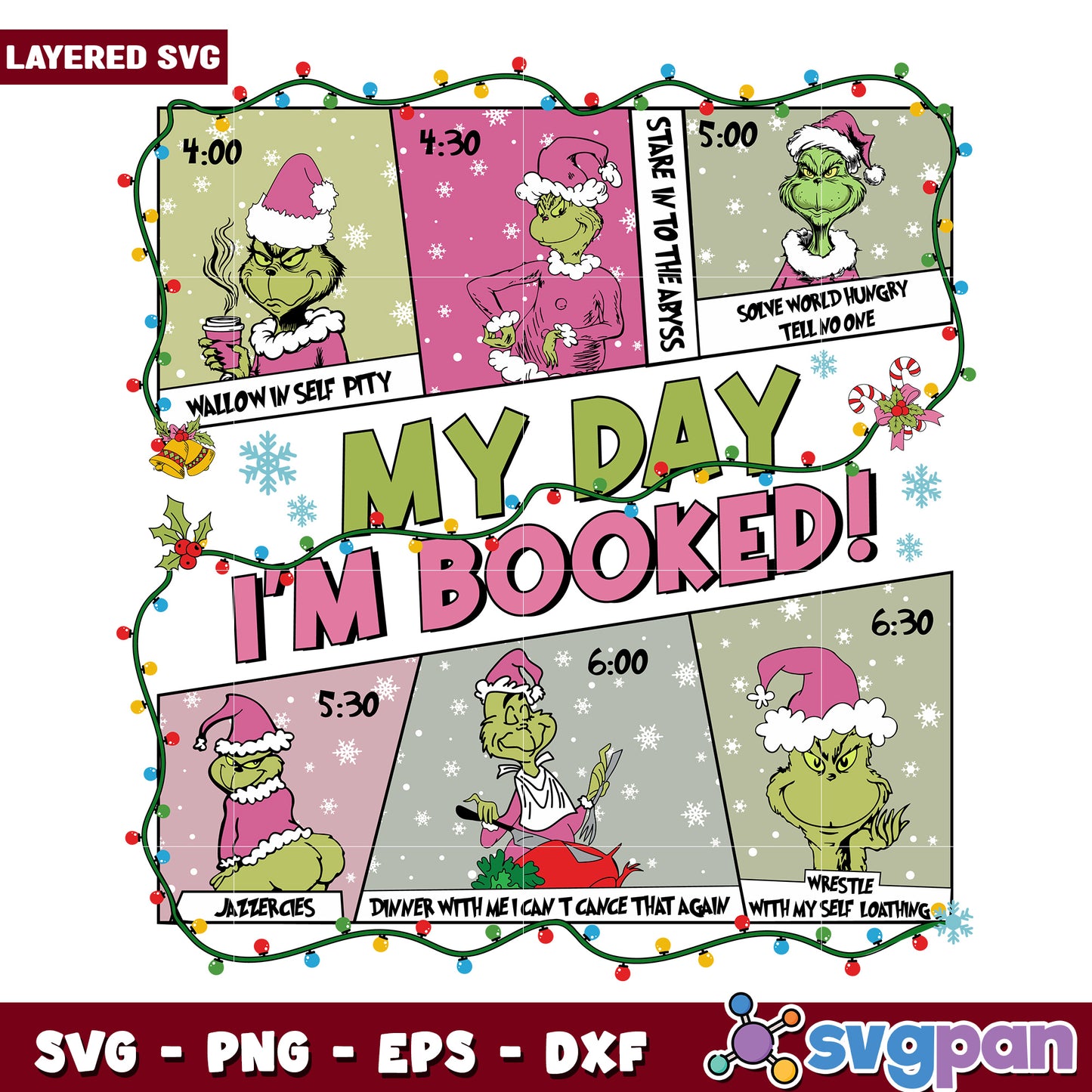 My day im booked svg, disney characters svg, christmas logo svg