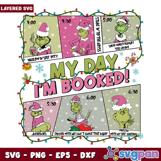My day im booked svg, disney characters svg, christmas logo svg