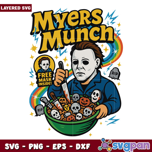 Myers much design svg, halloween toys svg, halloween movies svg