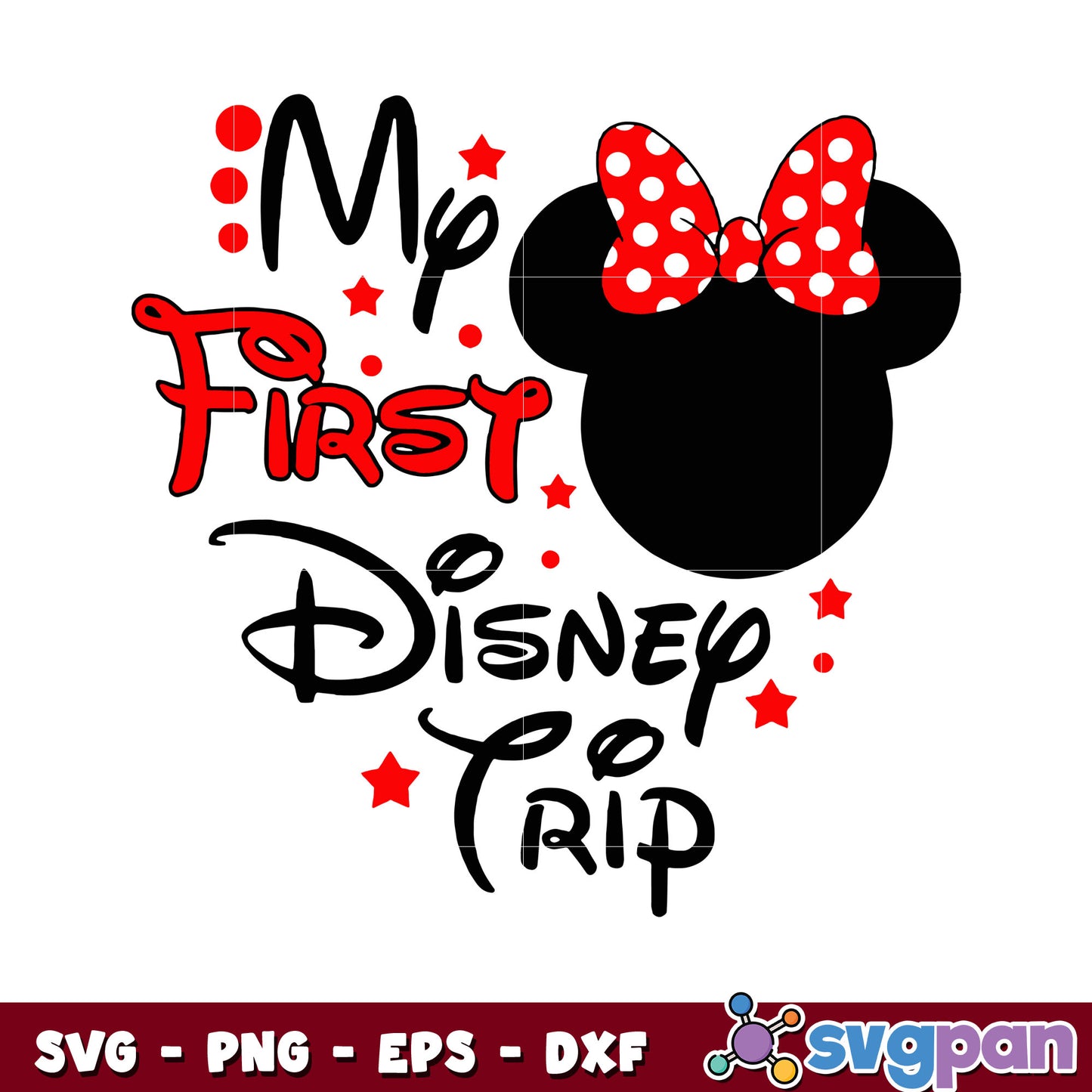 My first disney trip minnie svg, minnie head svg, minnie mouse svg