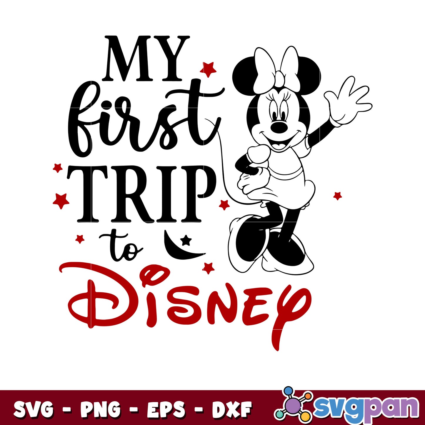 My first trip to disney design svg, minnie mouse svg, disney svg