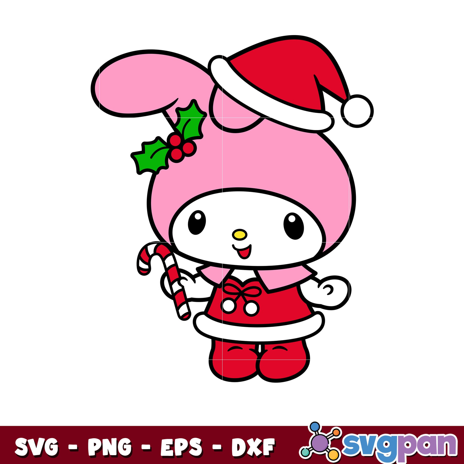 My melody christmas svg, hello kitty christmas svg, sanrio cartoon svg