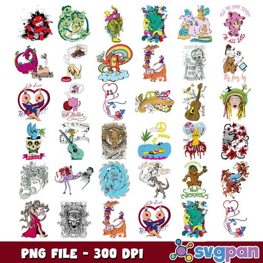 Mystic art design png bundle