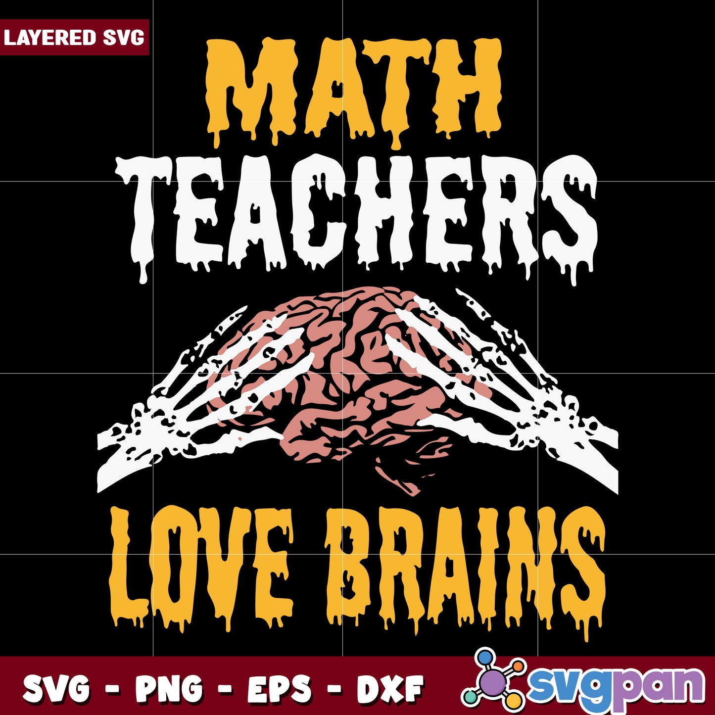 My teachers love brains svg, happy halloween svg, spooky season svg