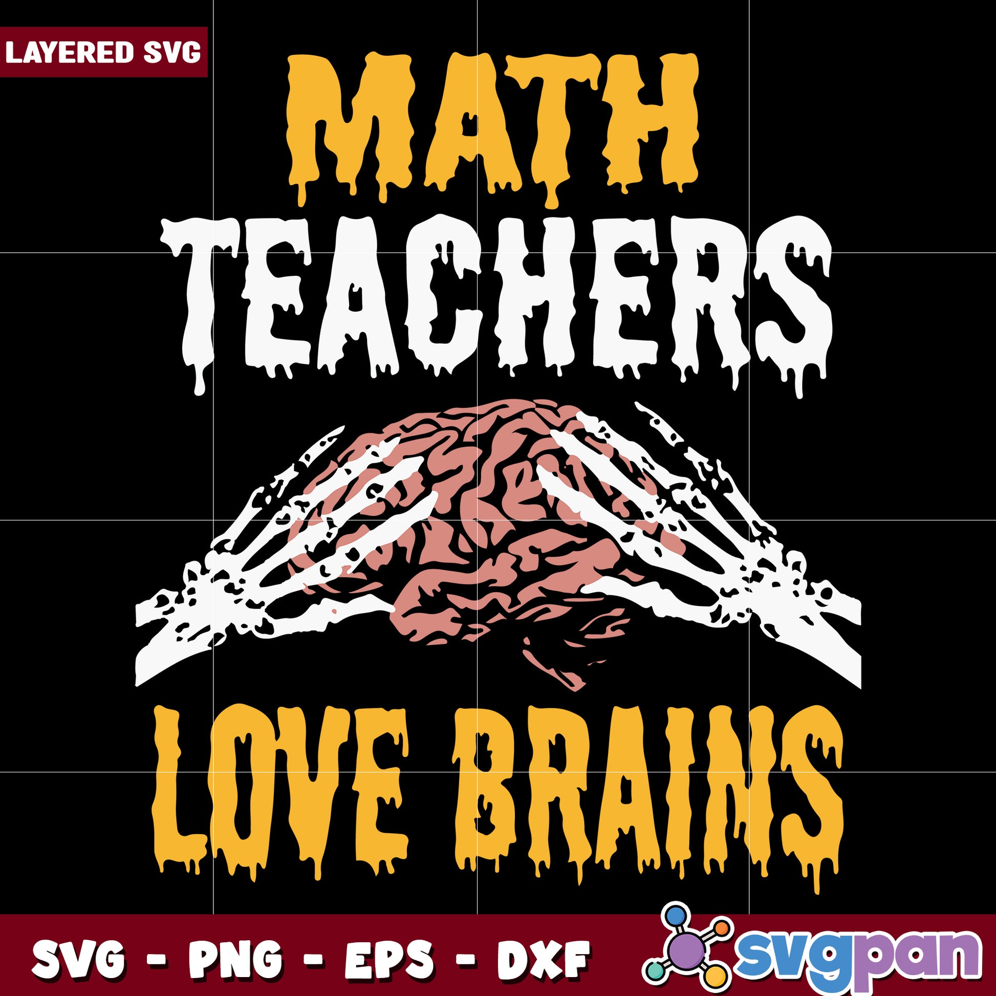 My teachers love brains svg, happy halloween svg, spooky season svg