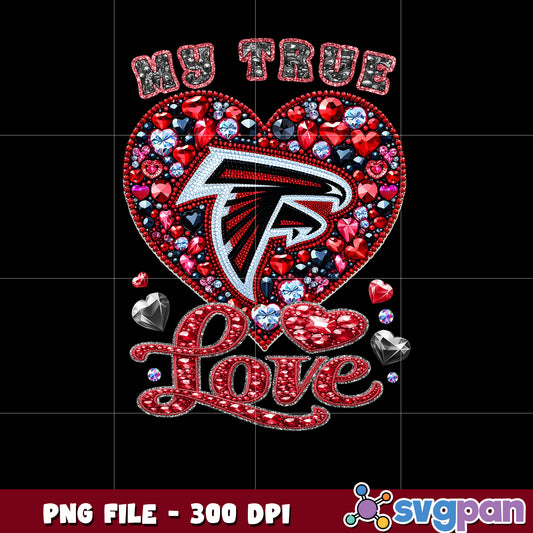 My true atlanta falcons heart png, nfl teams 2025 png, nfl falcons shirt png