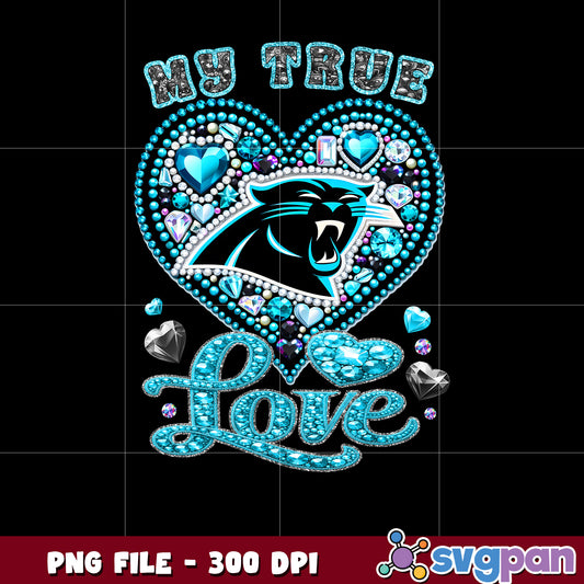 My true carolina panthers heart png, nfl teams 2025 png, nfl panthers  shirt png