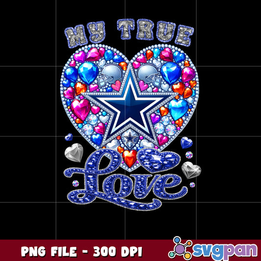 My true dallas cowboys heart png, nfl teams 2025 png, nfl cowboys shirt png