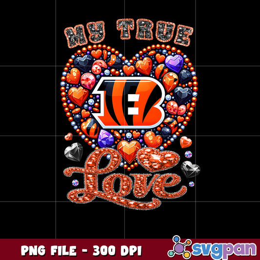 My true heart cincinnati bengals png, nfl teams 2025 png, nfl bengals shirt png