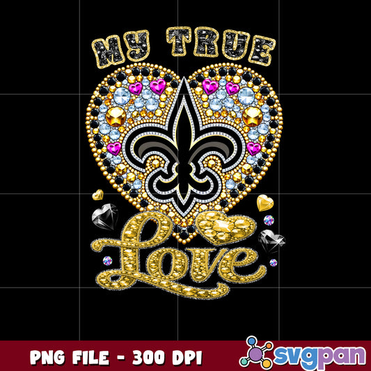 My true heart new orleans saints png, nfl teams 2025 png, nfl saints shirt png