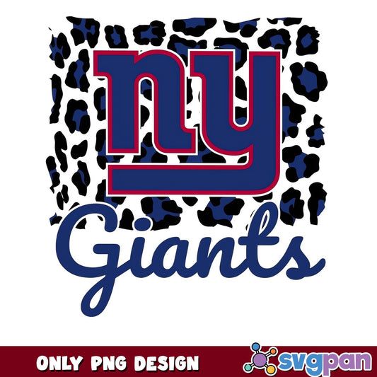 NY Giants Leopard Print PNG, New York Giants PNG, Football PNG