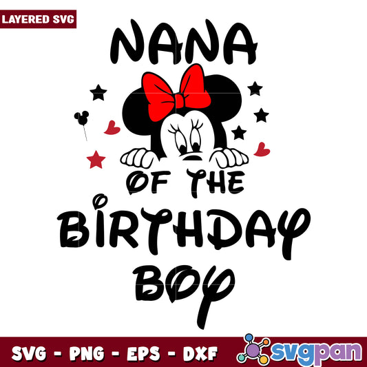 Nana of Birthday Boy SVG