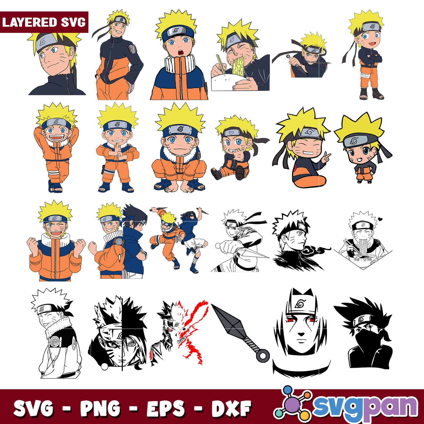 Naruto Bundle SVG Collection for Crafting Projects