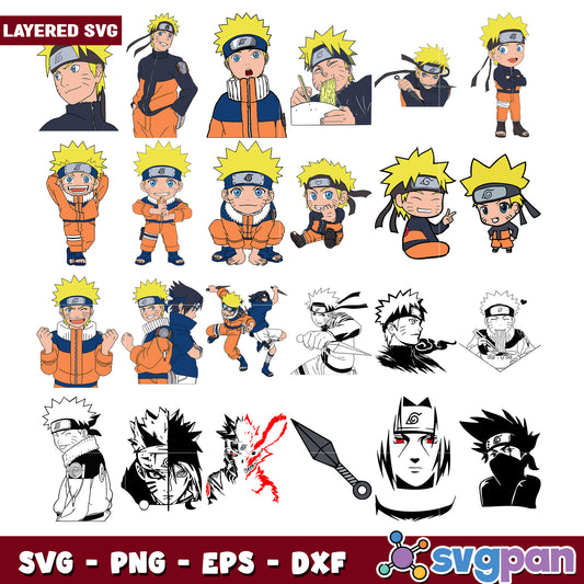 Naruto Bundle SVG Collection for Crafting Projects