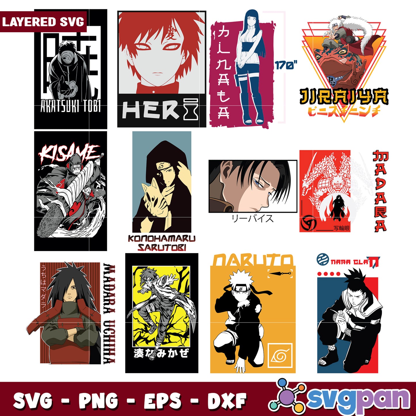 Naruto Bundle SVG Designs for Craft Projects