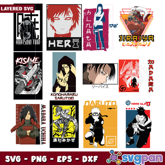 Naruto Bundle SVG Designs for Craft Projects