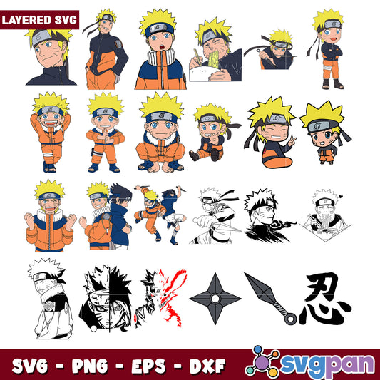 Naruto Bundle SVG Designs for Creative Projects