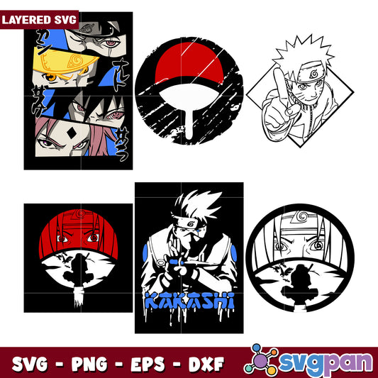 Naruto Character SVG Bundle for Creative Projects