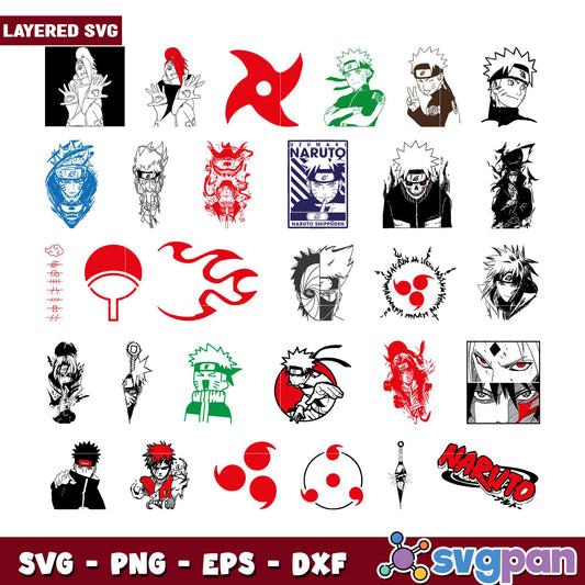 Naruto SVG Bundle Layered Designs
