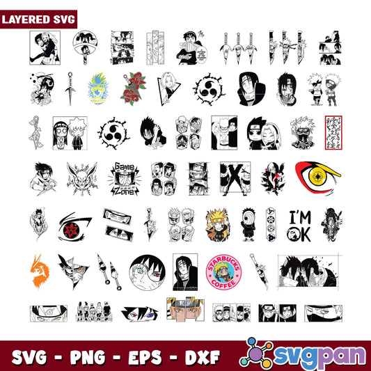 Naruto SVG Bundle Layered Files