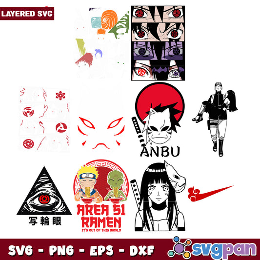 Naruto Sharingan SVG Bundle