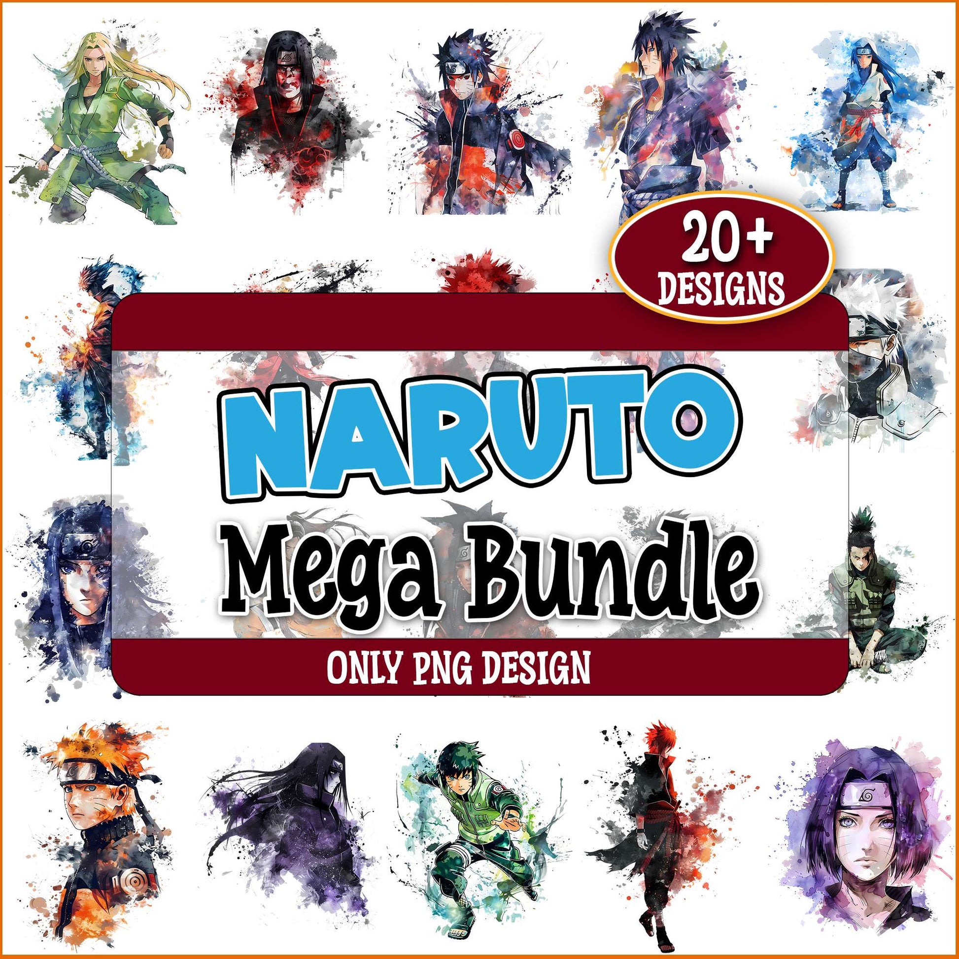 Naruto color art png bundle