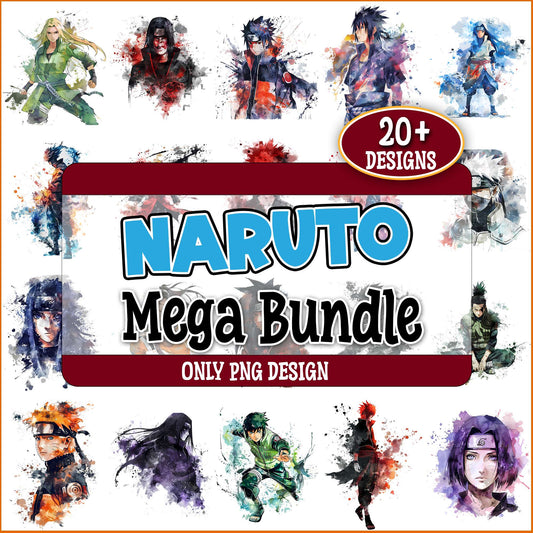 Naruto color art png bundle