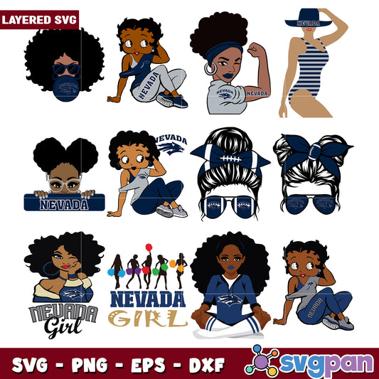 Nevada Girl SVG Bundle Layered Designs