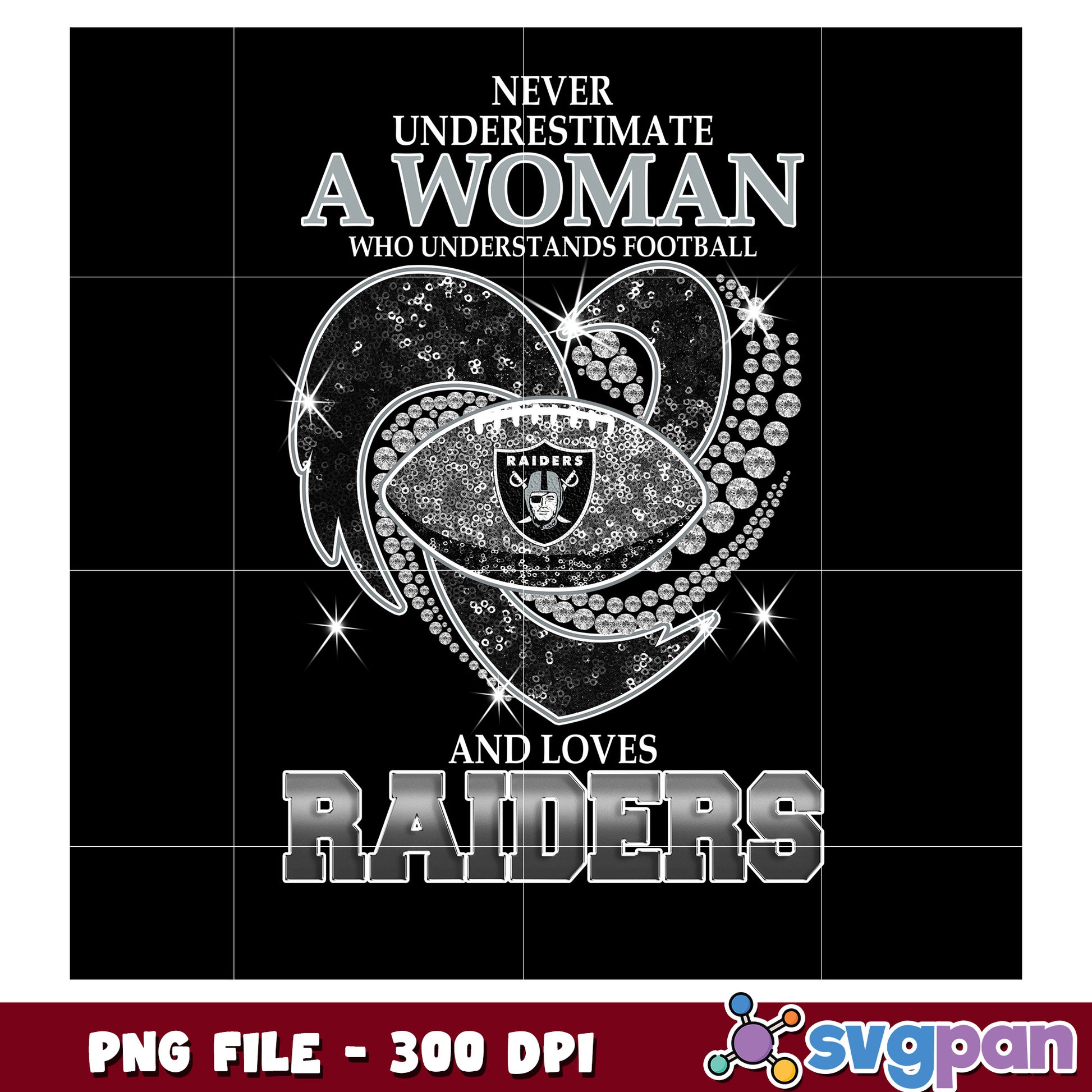 Never underestimate women who understand and loves raiders png, nfl teams png