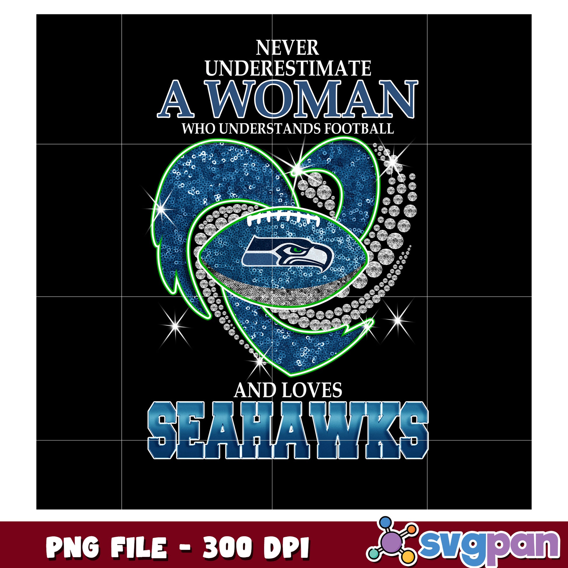 Never underestimate women who understand and loves seahawks png, nfl teams png